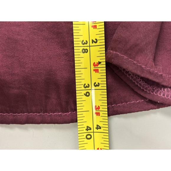 She + Sky Tiered Ruffle Maxi Dress Size M Wine On/Off Shoulder Boho Romantic - Picture 14 of 16